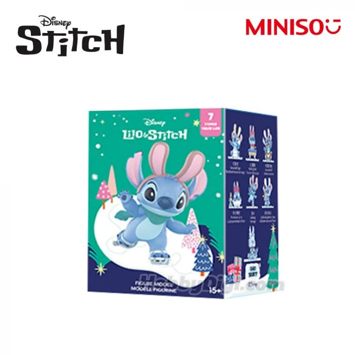 616toys®現貨・MINISO 迪士尼 星際寶貝 史迪奇 兔兔冬日物語 系列盲盒（6＋1隱藏）單盒販售