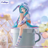 【616toys】Furyu (不挑盒況) 泡麵蓋公仔 初音未來 兔子耳罩藍色睡衣ver.